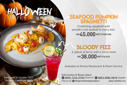 Menu of the Month Seafood Pumpkin Spaghetti and Bloody Fizz