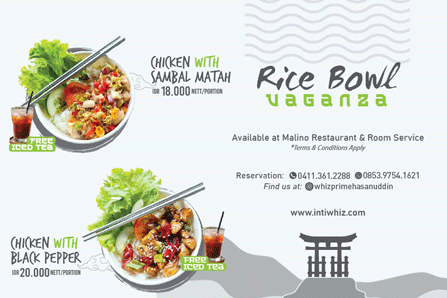 Menu of the Month Rice Bowl Vaganza tasty chicken bowl